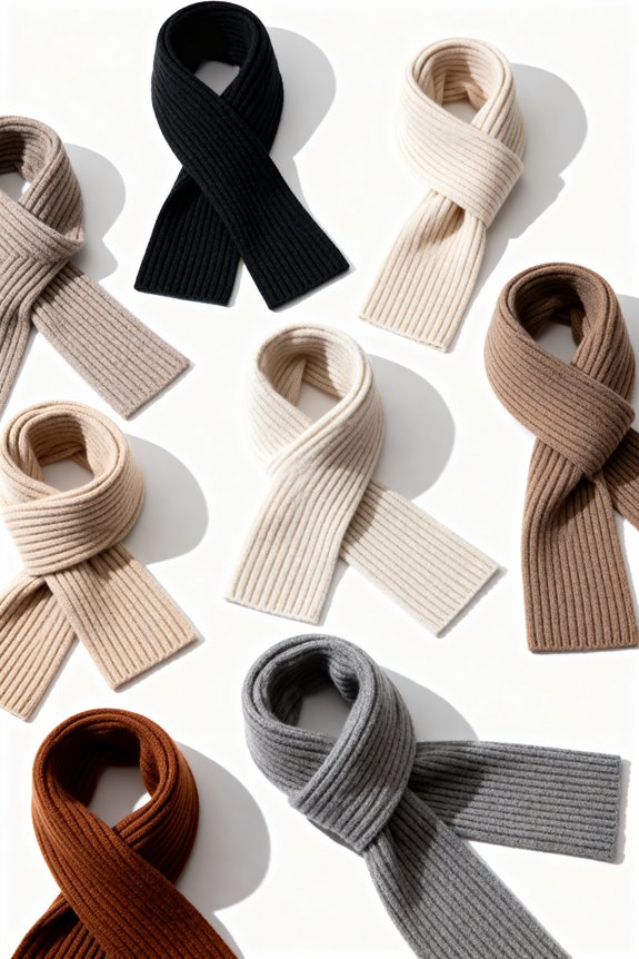 chic ribbed knit scarves