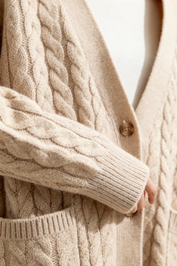 choosing cable knit cardigan