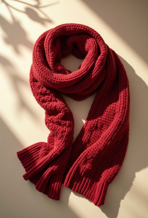 cozy christmas knitted scarves