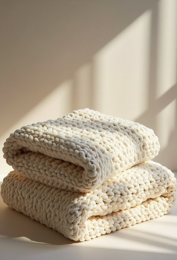 cozy giant knit blankets
