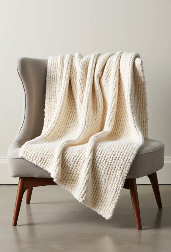 cozy knitted throw blankets