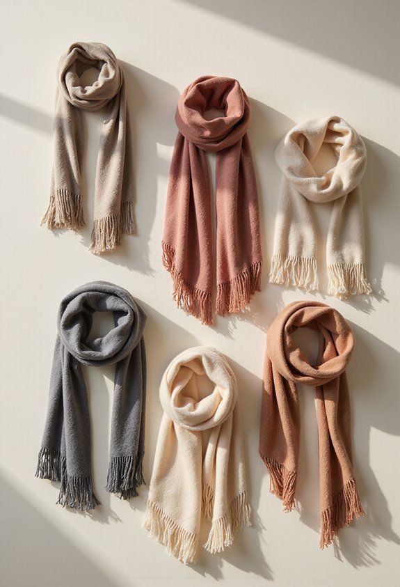 cozy stylish cashmere feel scarves