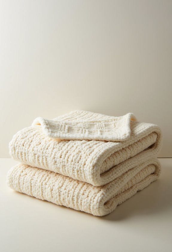 cozy stylish cream blankets