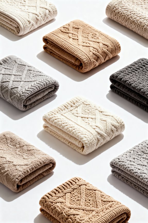 cozy weighted knitted blankets