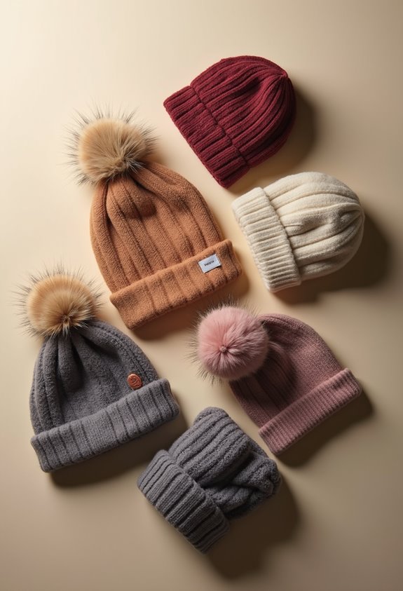 cozy winter fleece hats