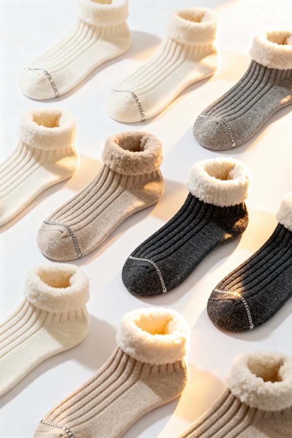 cozy winter fleece socks