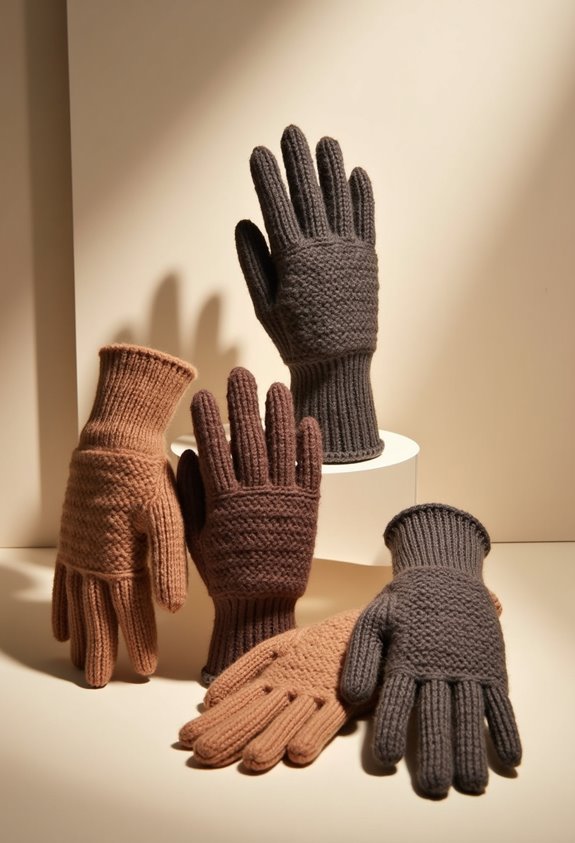 cozy winter knit gloves