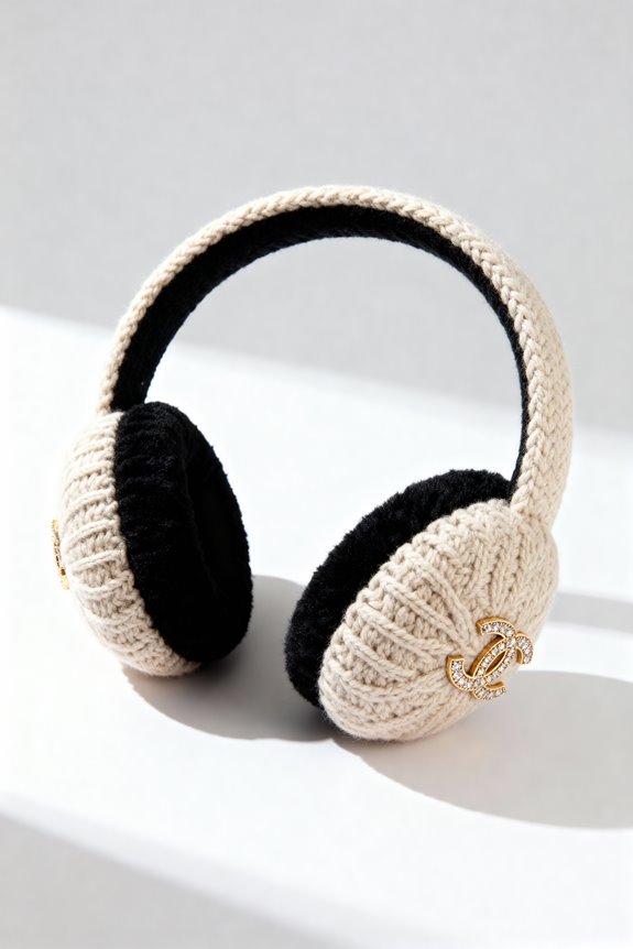 cozy winter knitted ear warmers