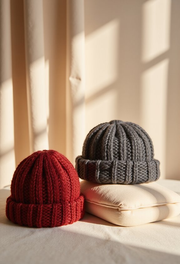 cozy winter knitted hats