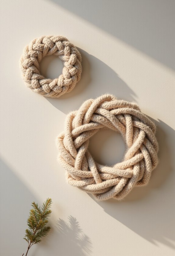 festive knitted wreath ideas