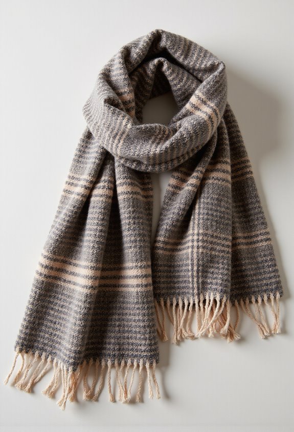 plaid winter scarves selection