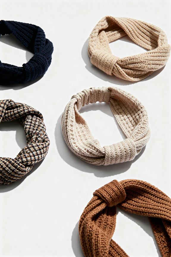 stylish knitted winter head wraps