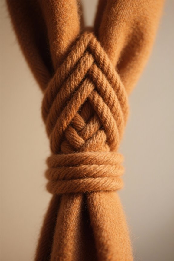 stylish triangle knot scarf