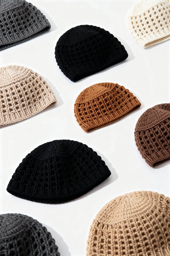 stylish warm crochet caps