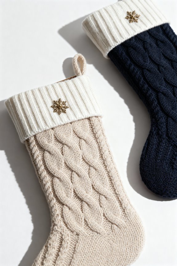 top knitted holiday stockings