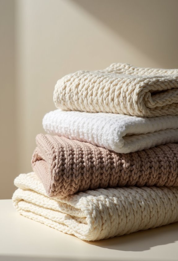 weighted chunky knit blankets